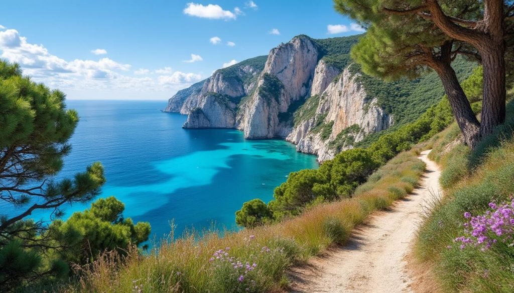 Découvrez le Sentier des Falaises à Porquerolles, un circuit incontournable qui vous plonge au cœur des paysages époustouflants de l'île. Entre falaises majestueuses et vues panoramiques sur la Méditerranée, cette randonnée offre une expérience inoubliable au milieu de la nature préservée.